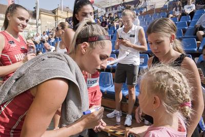 2018.09.01 FIBA 3x3 Basketbal lMaster World Tours Debrecen-stock-photo