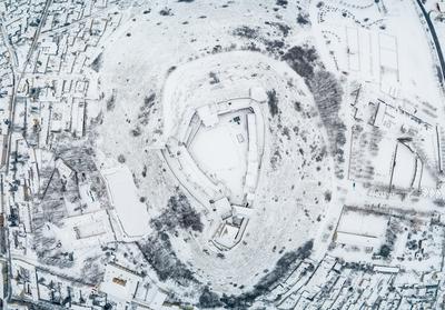 Beautiful panoramaic view of Fortress of Sumeg, Hungary at winter-stock-photo