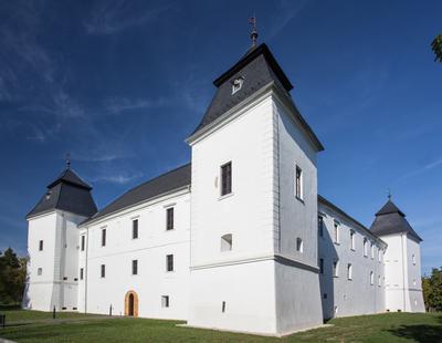 White Castle in Egervar, Hungary-stock-photo