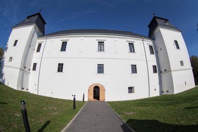 White Castle in Egervar, Hungary-stock-photo