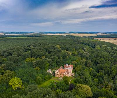 Ruined castle in Mikosszeplak, Hungary-stock-photo