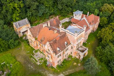 Ruined castle in Mikosszeplak, Hungary-stock-photo