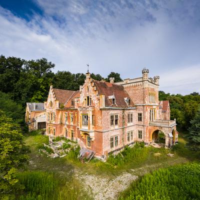 Ruined castle in Mikosszeplak, Hungary-stock-photo