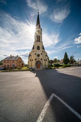 Saint Laszlo catholic church in Zalalovo-stock-photo