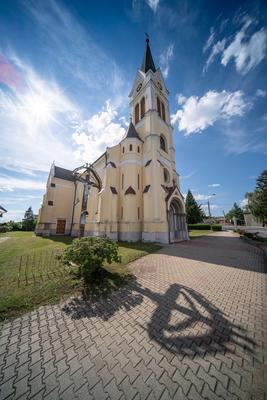 Saint Laszlo catholic church in Zalalovo-stock-photo