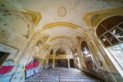 Abandoned army fort in Hajmasker, Hungary-stock-photo