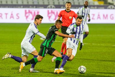 Újpest FC - Ferencváros TC match played in the 19th round of the OTP Bank League-stock-photo