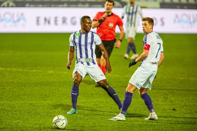 Újpest FC - Ferencváros TC match played in the 19th round of the OTP Bank League-stock-photo