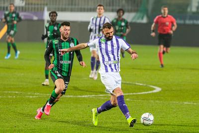 Újpest FC - Ferencváros TC match played in the 19th round of the OTP Bank League-stock-photo