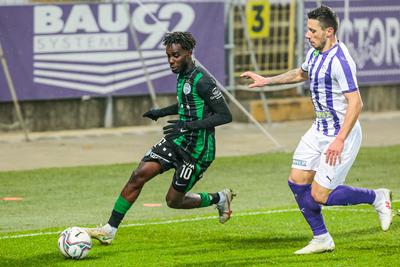 Újpest FC - Ferencváros TC match played in the 19th round of the OTP Bank League-stock-photo