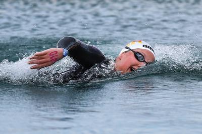 LEN European Aquatics Championships - SWIM-OPEN WATER 25KM - Woman-stock-photo