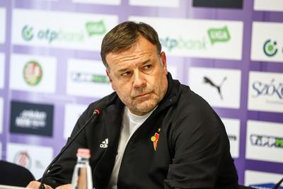 Football Conference League - Press conference before the match against Újpest FC- FC Basel-stock-photo