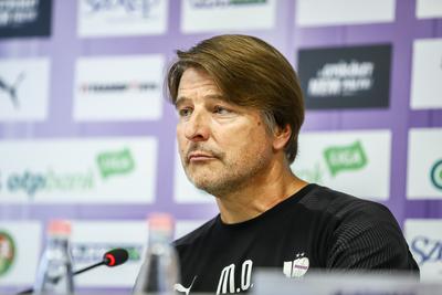 Football Conference League - Press conference before the match against Újpest FC- FC Basel-stock-photo