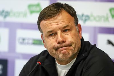 Football Conference League - Press conference before the match against Újpest FC- FC Basel-stock-photo