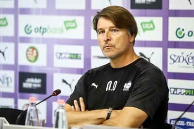 Football Conference League - Press conference before the match against Újpest FC- FC Basel-stock-photo