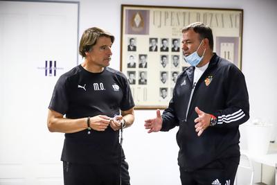 Football Conference League - Press conference before the match against Újpest FC- FC Basel-stock-photo