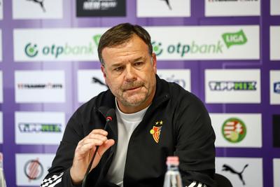 Football Conference League - Press conference before the match against Újpest FC- FC Basel-stock-photo