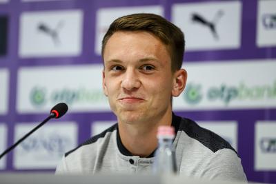 Football Conference League - Press conference before the match against Újpest FC- FC Basel-stock-photo