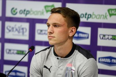 Football Conference League - Press conference before the match against Újpest FC- FC Basel-stock-photo