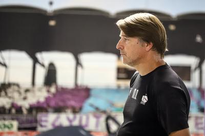 Football Conference League - Press conference before the match against Újpest FC- FC Basel-stock-photo