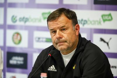 Football Conference League - Press conference before the match against Újpest FC- FC Basel-stock-photo