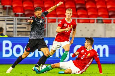 2022 FIFA World Cup Qualifier match between Hungary and Albania.-stock-photo