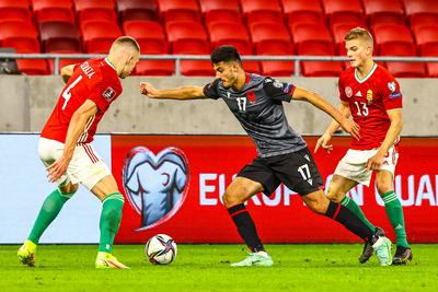 2022 FIFA World Cup Qualifier match between Hungary and Albania.-stock-photo