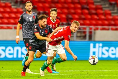 2022 FIFA World Cup Qualifier match between Hungary and Albania.-stock-photo