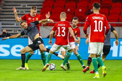 2022 FIFA World Cup Qualifier match between Hungary and Albania.-stock-photo