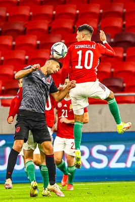 2022 FIFA World Cup Qualifier match between Hungary and Albania.-stock-photo