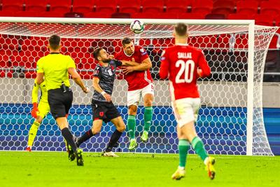 2022 FIFA World Cup Qualifier match between Hungary and Albania.-stock-photo