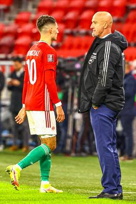 2022 FIFA World Cup Qualifier match between Hungary and Albania.-stock-photo