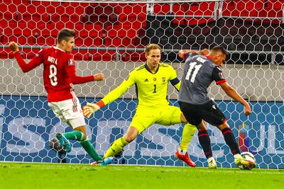 2022 FIFA World Cup Qualifier match between Hungary and Albania.-stock-photo