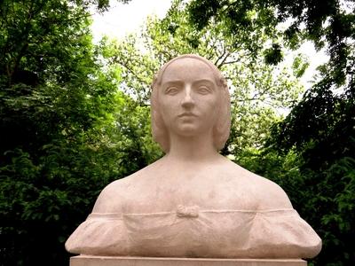 Bust of Déryné Széppataki Róza - First Hungarian Opera Singer-stock-photo