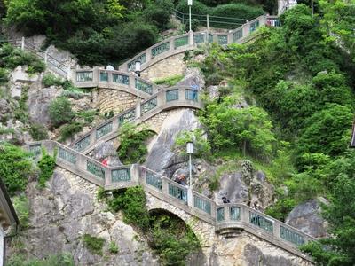 Stairs to Castle Hill - Graz - Austria-stock-photo