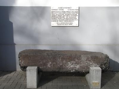 Shame stone  - Kiskunhalas - Hungary - History of Justice-stock-photo