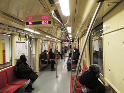 Passengers on Budapest metro line-stock-photo