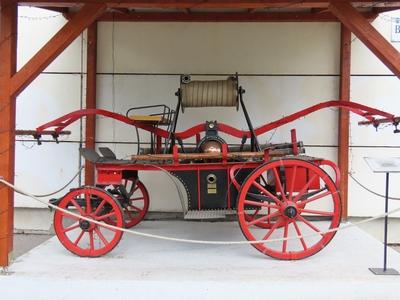 Fire truck from 1926 - Budapest - Antiquity-stock-photo