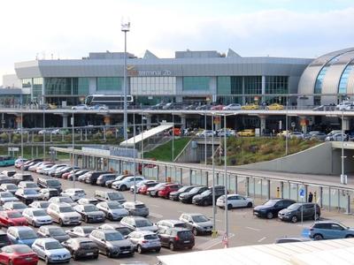 Terminal 2B of Ferenc Liszt Airport in Ferihegy - Budapest-stock-photo