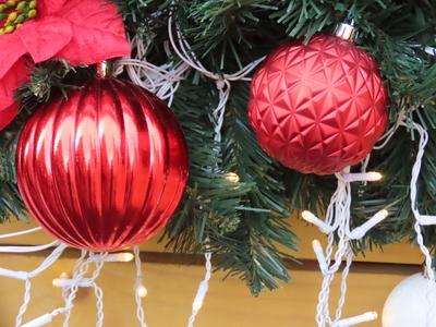 Christmas decorations in the window of a downtown store - Budapest-stock-photo