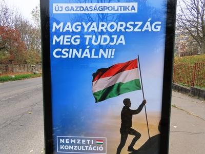 Hungary can do it - Government propaganda poster - Budapest-stock-photo