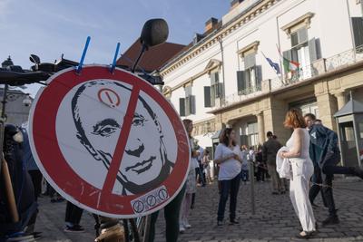 Hungarian mothers protest in Budapest-stock-photo