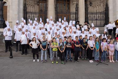 Cook procession in Budapest-stock-photo