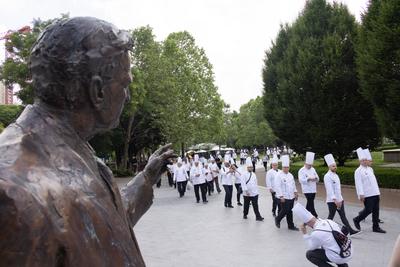 Cook procession in Budapest-stock-photo