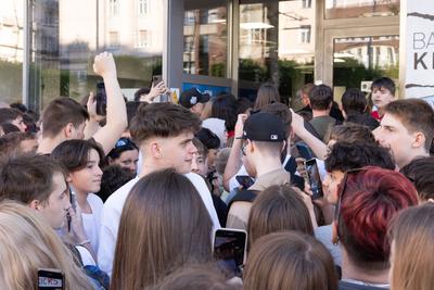 Sneaker crowd in Budapest-stock-photo