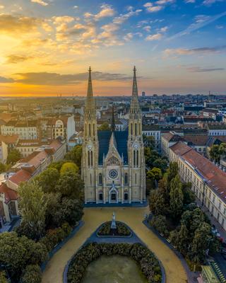 St. Elizabeth Parish Church of Arpad House-stock-photo