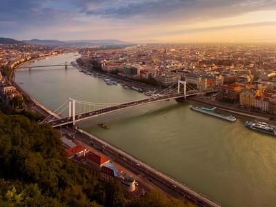 Budapest morning cityscape-stock-photo