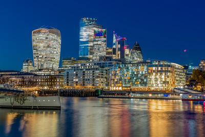 London Evening cityscape-stock-photo