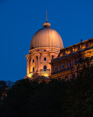 Europe Hungary Budapest. Main tower of Buda castle-stock-photo