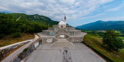 Italian Charnel house in Kobarid Slovenia-stock-photo